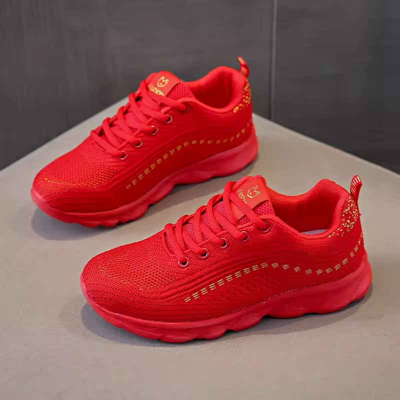 red tennis shoes